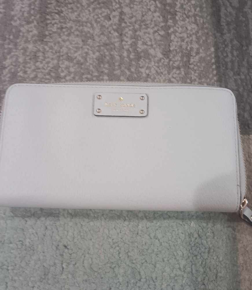 Kate Spade White Leather Clutch